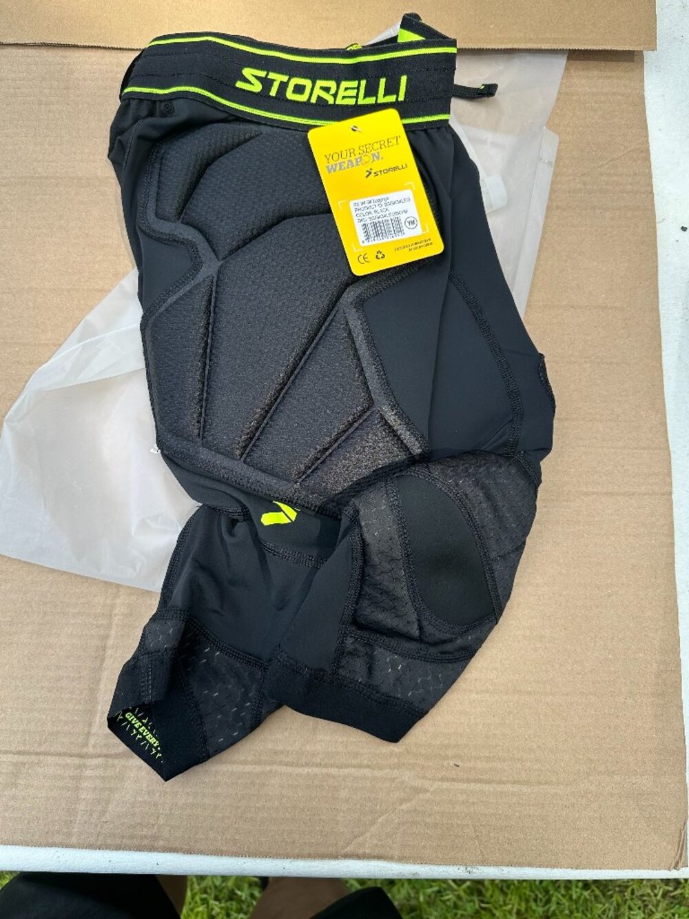 STORELLI BS THREE QUARTER GK LEGGINGS BLACK YM NWT